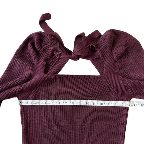 Promesa Burgundy Ribbed Knit Sweater Dress Women’s Size XL - Picture 3 of 8